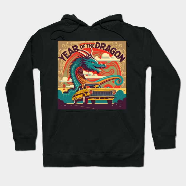 Year of the Dragon classic car Hoodie by Kingrocker Clothing